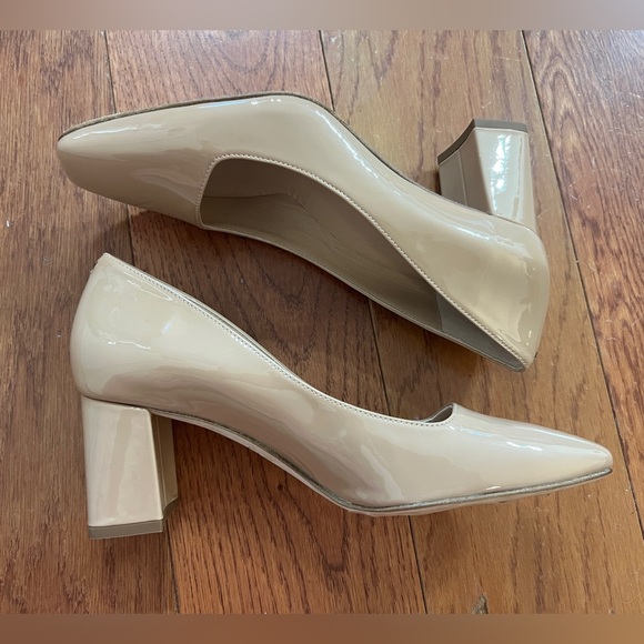 Inez Frida Tan Patent Block Heel Pumps NWOT NWOB - Picture 11 of 15